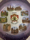 Vtg Iridescent 10    Porcelain Plate 24kt Gilt Rim Souvenir Brussels Belgium Euc
