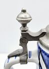 Vintage German Signed Ceramic Beer Stein Mug With Lid Handmade Blue