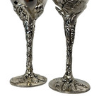 Vintage Godinger Silver Plated Elaborate Grape Stem Wine Goblets - Set Of 2