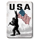 Sasquatch Usa Flag Magnet  2 5  X 3 5  