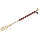Unisex Long Handle Metal Shoe Horn With Lion