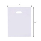 Medium Low Density White Merchandise Bags - 12   w X 15   h - Case Of 1000