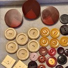 Lot Of Bakelite Buttons Buckles With Some Wood And Horn Buttons