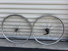 Antique 1920 s New Departure 28  Motorbike Bicycle Metal Clad 36 Hole Wheel Set