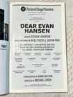 Dear Evan Hansen Off-broadway Playbill May 2016 Second Stage Theater Ben Platt
