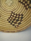 Handwoven Round Basket Geometric Handle Flat Plate 10 N Southwestern Tribal Boho