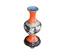 Antique Chinese Cinnabar Cloisonne Enameled Cherry Blossom Bud Vase 7 