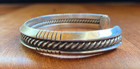 Vintage Navajo Sterling Silver Carinated Bracelet-very Fine-signed