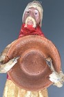Vintage Hand Made Mexican Folk Art Paper Mache Peasant Figurine 6    Tall  8