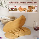 Sasquatch Bamboo Charcuterie Board   Knife Set - Foldable Serving Platter Gift