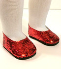Shoe Lot Silver Red Black Glitter Shoes For 18 Inch American Girl Doll Clothes 3