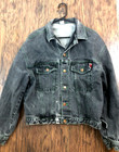 Vintage 90 s Cross Colours Jacket Black Denim Distressed Large Rare Size 2