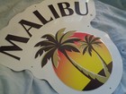 Malibu Rum Metal Tin Sign 20 X 18 Inch - Palm Trees - Neat Brand New 
