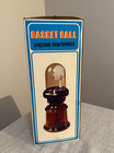      Vintage Basketball Liquor Dispenser Game Decanter Amber Glass Hong Kong 12   
