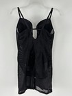 Black Underwire Support Full Body Shapewear Bodysuit Girdle Women   s Size Large