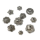 200pcs Tibetan Flower Shape Bead Caps For Jewelry Making