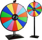 24 Inch Dual Use Spinning Prize Wheel 14 Slots Color Tabletop And Floor Roule   
