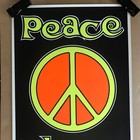 Vintage Original 1960s Peace Please Pinup 1969 Psychedelic Blacklight Poster