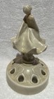 Rare Art Deco Antique Porcelain 7   h Dancing Woman Flower Frog
