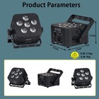 10 Pack Professional Dj Light 6x18w Wifi Remote Control Flat Par Light For Disco