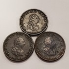 1799 Great Britain Farthing - 3 Coin Lot - Km646 - Sku-q5507