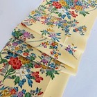 Classic Flora  c 7x60 Long Vintage Japanese Kimono Silk Fabric Panel Ru26