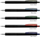 Nano Gel Ballpoint Pen 0 38mm Extra Fine Point Rubber Grip 5 Vintage Colors Set