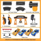 Slot Car Race Track Sets With 4 High-speed Cars     