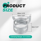 50pcs Spring Band Type Hose Clamps 12mm Silicone Vacuum Pipe Clip  Silver