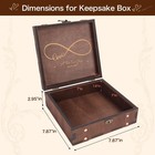 Wedding Keepsake Box With Mr   Mrs  Anniversary Wooden Memory Box For Couples   