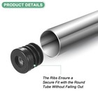 6-pack Inserts For Round Tubes With M8 Thread  1   25mm  Od 1  25mm   Black 