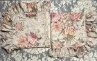 Vintage Ralph Lauren Home Guinevere Euro Shams Pair Ruffled Floral Made In Usa