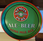 Vintage Simon Pure Old Abbey Ale   Beer Buffalo Ny  12 Inch Metal Beer Tray