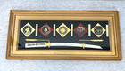 Vintage Japanese Samurai Sword Framed Display Katana Bushido Collection El0187