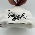 Vintage Dale Earnhardt Hat Cap Snap Back White Black Nascar Racing Race Car Mens