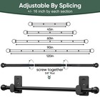 No Drill Curtain Rods For Windows 30 To 90 Inches  5 8 Inch Diameter Tension Rod