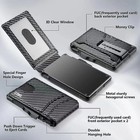 Men s Slim Popup Bifold Carbon Fiber Wallet  Rfid Blocking  Money Clip  Men Gift