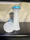 Tupperware Salt And Pepper  Shaker Set  Airtight Lids  Bpa-free Teal Seals
