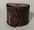 Nippon Kogacu Leather Lens Case 2 5  X 2  Camera Film Case Brown Tokyo Japan
