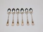 6 Antique Reed   Barton Unique Pattern Silverplate Demitasse Spoons 1879 In Case
