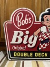 Bobs Big Boy Sign Metal Food Drink Hamburger Restaurant Wall Decor Vintage Style