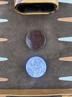 Vintage Crisloid Bakelite Backgammon Brown   White  speckled 