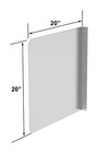 Wall Mount Splash Guard 20 x20  For 18  Comp  Hand Sink Etl Approved Sp-s1820