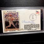 Steve Carlton Signed Fdc 1980 World Series Phillies Postmark Psa Dna Slabbed Aut
