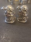 Set Of 12 Polished Pewter  Gemstone Character Thimbles
