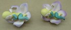 Set Of 2 Vintage National Potteries Pixie Flower Angels In Flower Made In Japan
