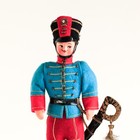 Vintage Soldier Doll Felt And Beads Sword 10 5   