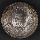 1919 India British Silver Rupee Lustrous