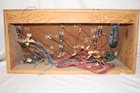 Handmade Wood Traintrack Control Panel Manostat Throttle Voltmeter Steampunk