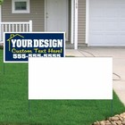 2 x4  4mm Corrugated Plastic Blank Yard Signs - Free Shipping